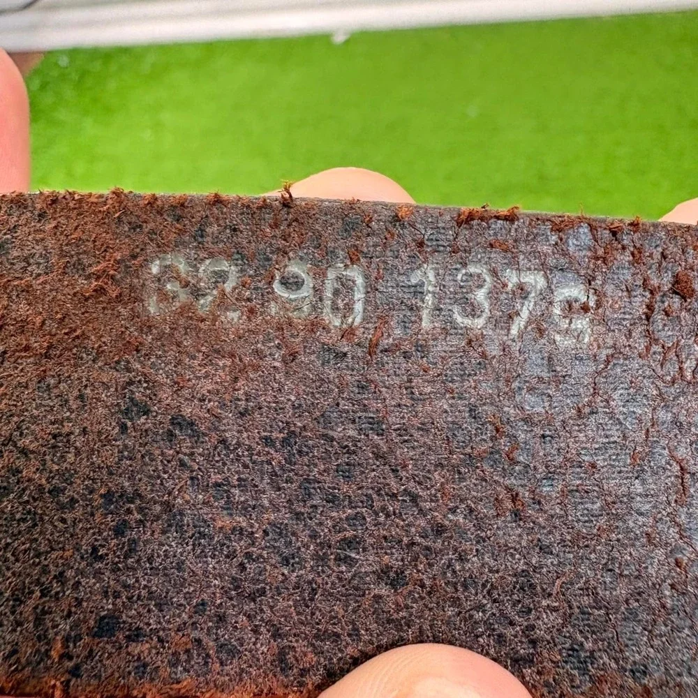 Cabelas Leather Brown Belt Size 32 /90‎ 1379 Solid Brass Buckle